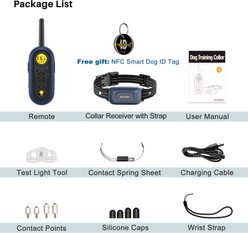 PATPET 2000-ft Waterproof & Adjustable Dog Training Collar, 9.8-25-in, Blue slide 2 of 9