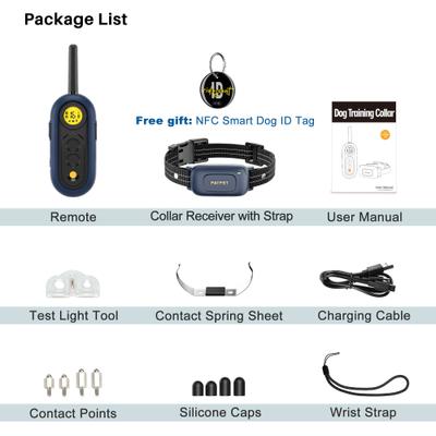 Show full view: PATPET 2000-ft Waterproof & Adjustable Dog Training Collar, 9.8-25-in, Blue slide 9 of 11