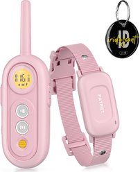 PATPET 2000-ft Waterproof & Adjustable Dog Training Collar, 9.8-25-in, Pink