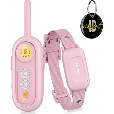 PATPET PATPET 2000-ft Waterproof & Adjustable Dog Training Collar, 9.8-25-in, Pink