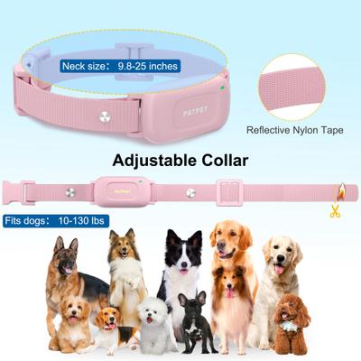 Show full view: PATPET 2000-ft Waterproof & Adjustable Dog Training Collar, 9.8-25-in, Pink slide 7 of 11