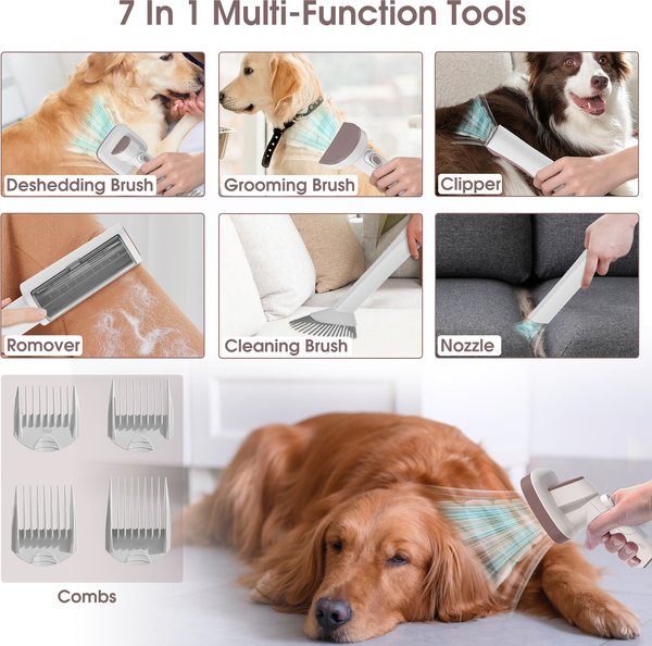 PATPET 3.2L Dog & Cat Grooming Vacuum Kit