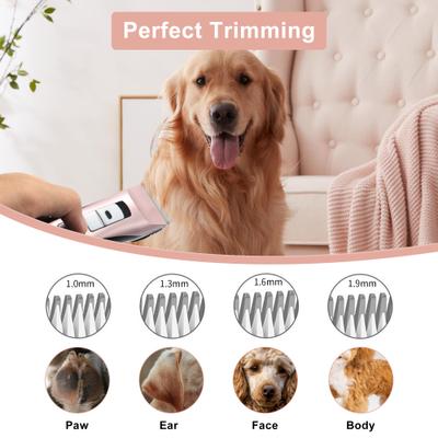 Show full view: PATPET 3-Speed Cordless Dog & Cat Hair Grooming Clipper Kit, Rose Gold slide 2 of 11