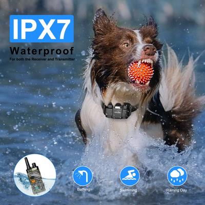 Show full view: PATPET 5250FT Ultra-Long Range Remote Waterproof Rechargeable LED Light Dog Training Collar, Dark Green slide 6 of 10