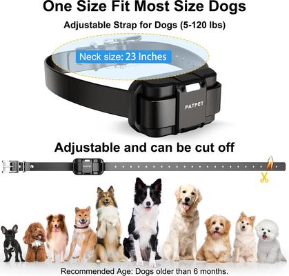 Show full view: PATPET 5250FT Ultra-Long Range Remote Waterproof Rechargeable LED Light Dog Training Collar, Dark Green slide 7 of 10