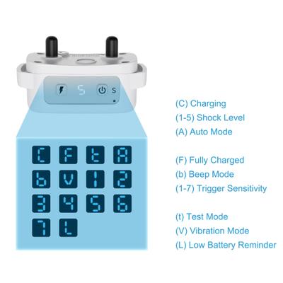 Show full view: PATPET A12 Waterproof Electronic Smart Shock Training Dog Collar, Gray slide 4 of 9