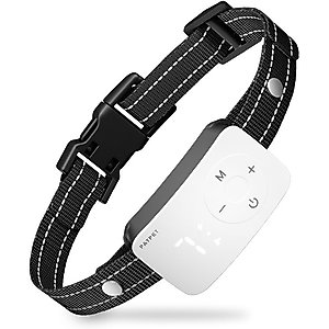 PATPET BC01 Automatic & Manual Adult Dog Bark Training Collar, Small, Black