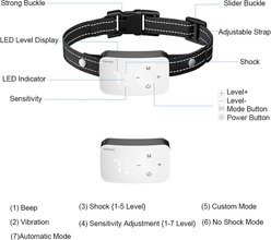 PATPET BC01 Automatic & Manual Adult Dog Bark Training Collar, Small, Black slide 2 of 6