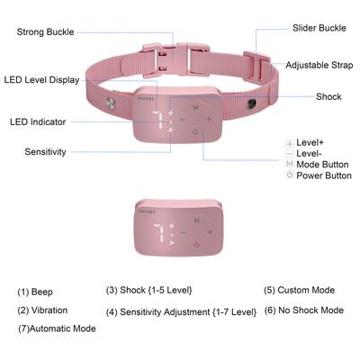 Show full view: PATPET BC01 Automatic & Manual Adult Dog Bark Training Collar, Small, Pink slide 2 of 8