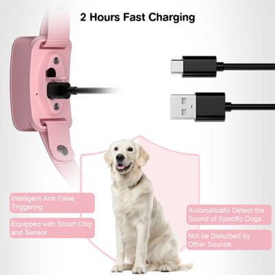 Show full view: PATPET BC01 Automatic & Manual Adult Dog Bark Training Collar, Small, Pink slide 3 of 8