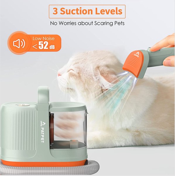Show full view: PATPET Dog & Cat Grooming Pet Hair Vacuum Kit with 7 Grooming Tools slide 6 of 7