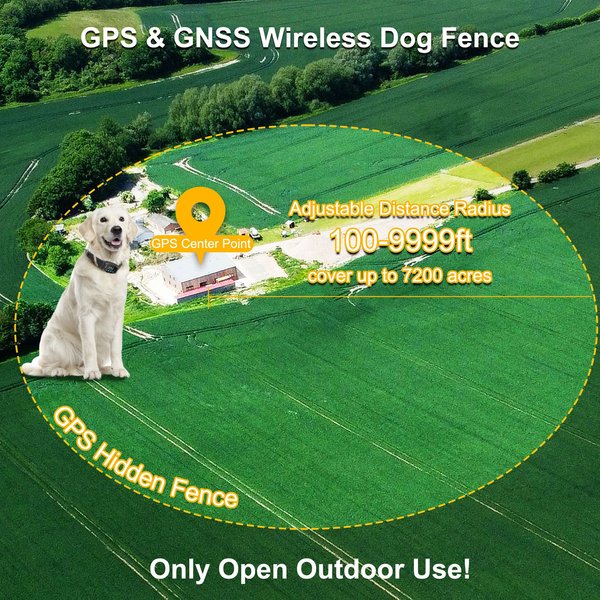 Show full view: PATPET GPS Wireless Electronic Dog Fence System, Black slide 2 of 9