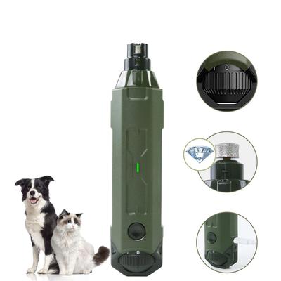 Show full view: PATPET N60 6-Speed Electric Rechargeable Cat & Dog Nail Grinder, Army Green slide 1 of 9