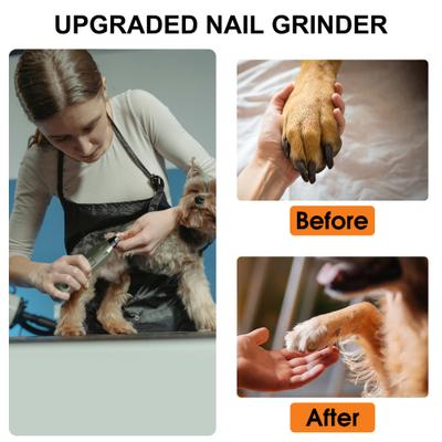 Show full view: PATPET N60 6-Speed Electric Rechargeable Cat & Dog Nail Grinder, Army Green slide 3 of 9