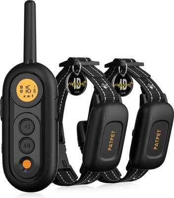 Show full view: PATPET NFC ID Pet Tag & Lightweight Remote Dog Training Electric Collar, Black, 2 count slide 1 of 11