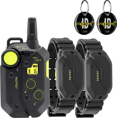 Show full view: PATPET NFC Pet ID Tag & P910 3000-ft Outdoor Remote Dog Training Shock eCollar, Black, 2 count slide 1 of 11