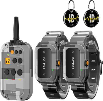 Show full view: PATPET NFC Pet ID Tag & P920 1300-m Remote Dog Training Electric Shock Collar, Meisai, 2 count slide 1 of 11
