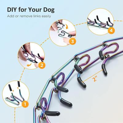 Show full view: PATPET No Pull Prong Training Pinch Dog Collar, Colorful, 20-in neck, 3.0-mm wide slide 3 of 8