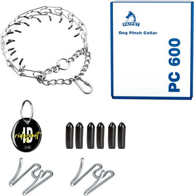 Show full view: PATPET No Pull Prong Training Pinch Dog Collar, Silver, 25-in neck, 4.0-mm wide slide 7 of 9