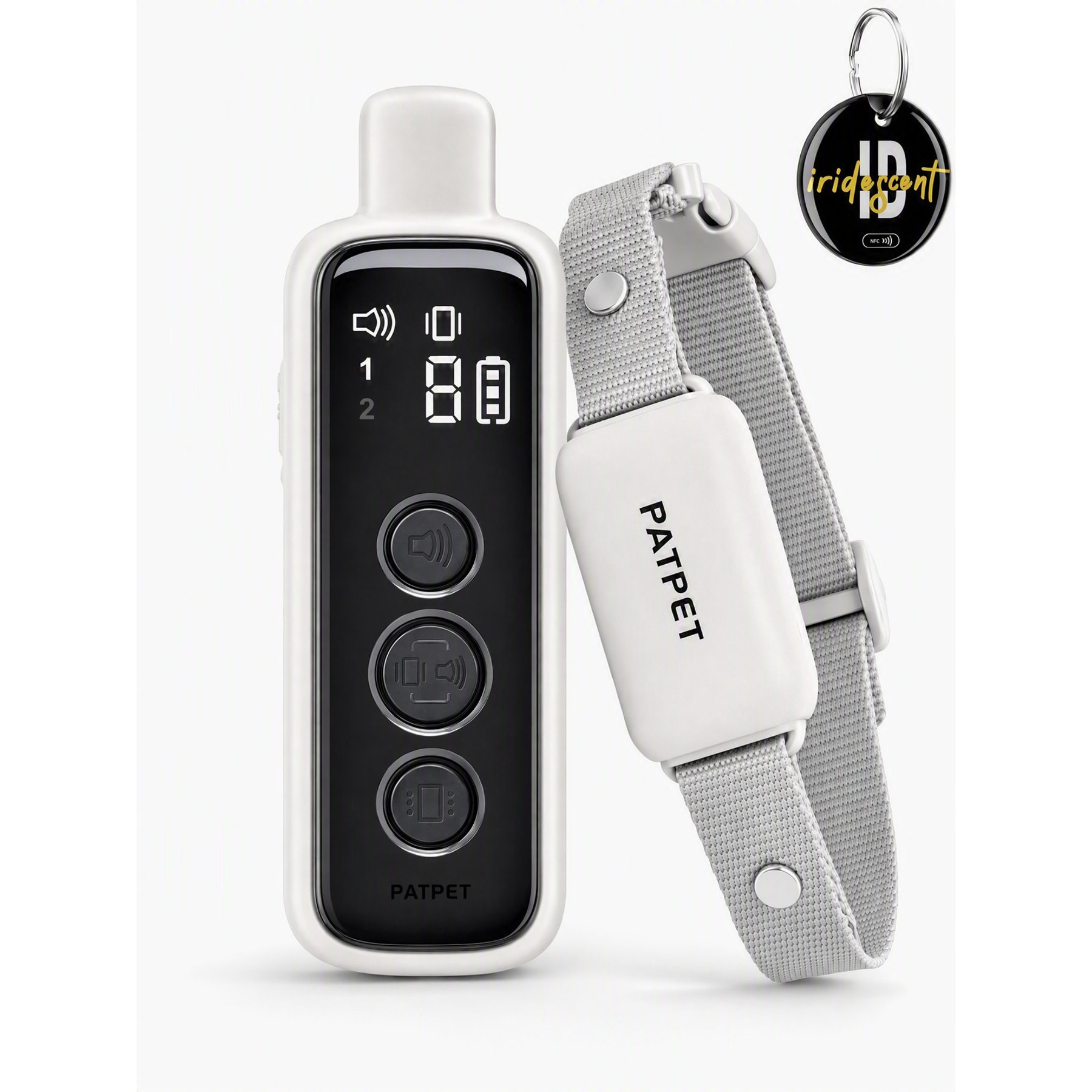 PATPET No Shock Remote Waterproof Rechargeable Dog Training E-Collar, Grey, 1 count