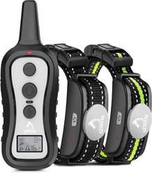 PATPET P301 1000ft Remote Dog Bark Control & Training Shock Collar, 2 count