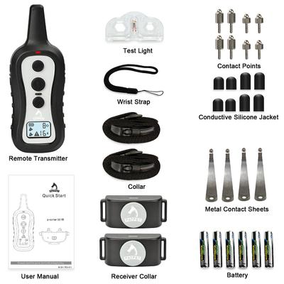 Show full view: PATPET P301 1000ft Remote Dog Bark Control & Training Shock Collar, 2 count slide 8 of 10