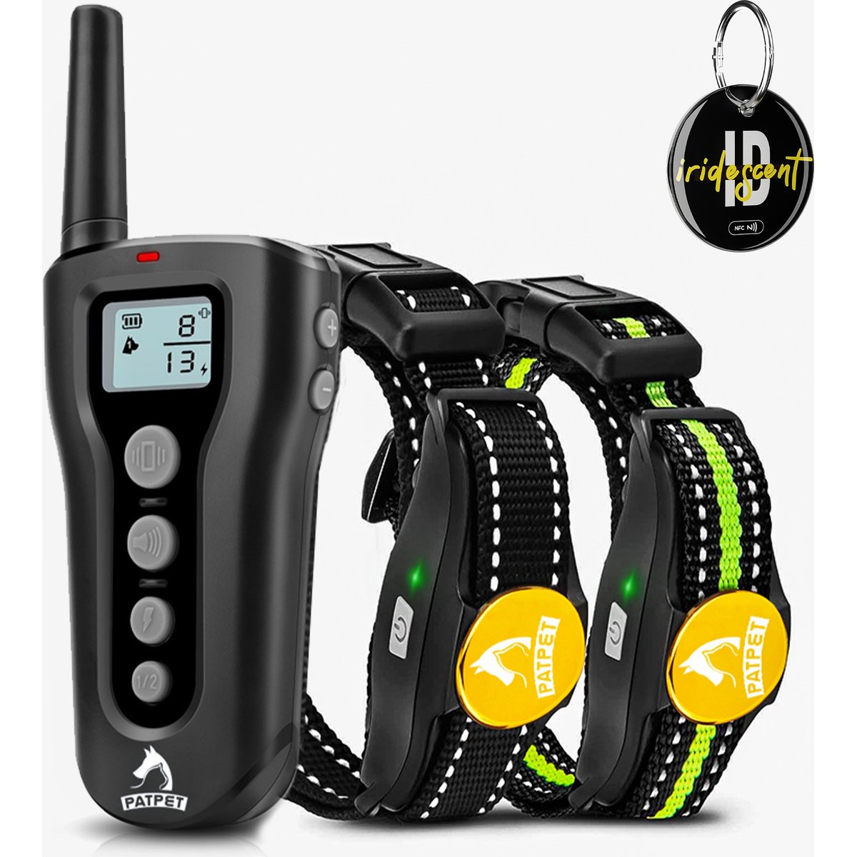 PATPET P320 1000ft Remote Dog Training Shock eCollar, Small, Black, 2 count
