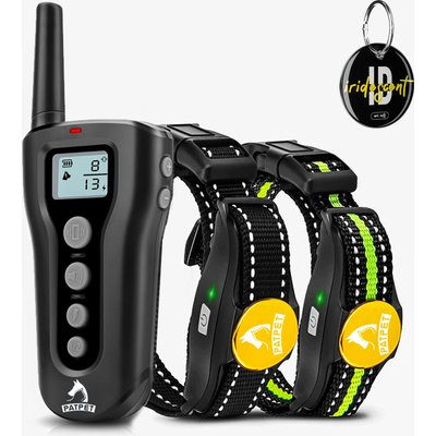 PATPET PATPET P320 1000ft Remote Dog Training Shock eCollar, Small, Black, 2 count