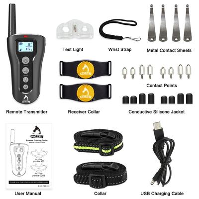 Show full view: PATPET P320 1000ft Remote Dog Training Shock eCollar, Small, Black, 2 count slide 9 of 11
