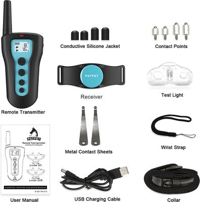 Show full view: PATPET P320 1000ft Remote Dog Training Shock eCollar, Small, Blue, 1 count slide 8 of 10