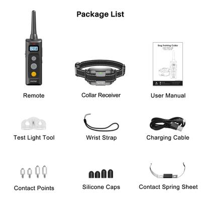 Show full view: PATPET P325 2000FT NFC ID Tag Small Shock Anti Bark with Remote Control Waterproof Dog Training Collar, Black slide 9 of 10