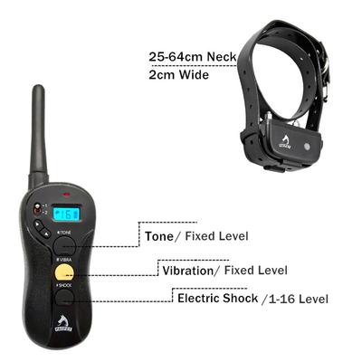 Show full view: PATPET P610 600M Premium Waterproof Remote Medium & Large Dog Training Collar, Black slide 3 of 9