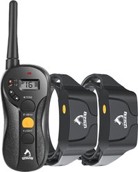 PATPET P630 1800-foot Vibration & Sound Remote Dog Training Collar, Black, Small, 2 count