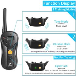 PATPET P630 1800-foot Vibration & Sound Remote Dog Training Collar, Black, Small, 2 count slide 2 of 4