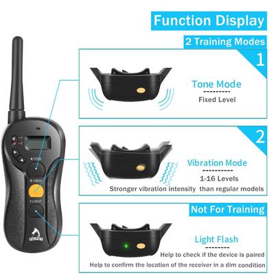 Show full view: PATPET P630 1800-foot Vibration & Sound Remote Dog Training Collar, Black, Small, 2 count slide 2 of 4