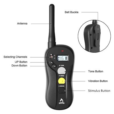 Show full view: PATPET P640 Outdoor 1000M Waterproof Remote Dog Training Collar, 2 count slide 3 of 10