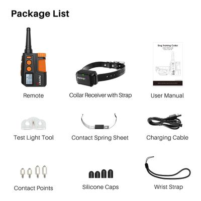 Show full view: PATPET P642 2000ft Waterproof Dog Training Collar with Remote, Black slide 9 of 10