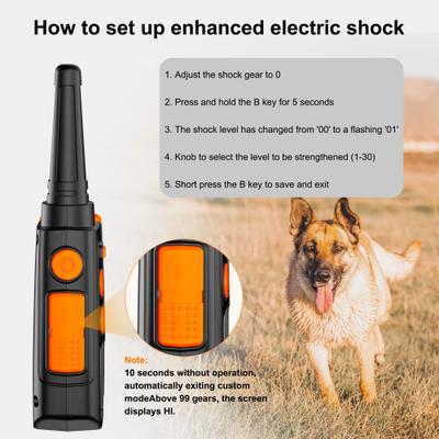 Show full view: PATPET P642 2000ft Waterproof Dog Training Collar with Remote, Black slide 5 of 10