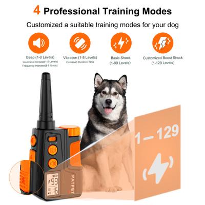 Show full view: PATPET P642 2000ft Waterproof Dog Training Collar with Remote, Black slide 2 of 10
