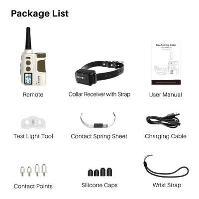 Show full view: PATPET P642 2000ft Waterproof Dog Training Collar with Remote, Khaki slide 9 of 10