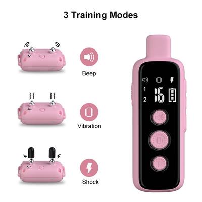 Show full view: PATPET P650 Anti-Bark & Remote Dog Training Collar, Small, Pink, 1 count slide 4 of 9