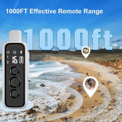 Show full view: PATPET P650 Anti-Bark & Remote Dog Training Collar, White, 1 count slide 3 of 10