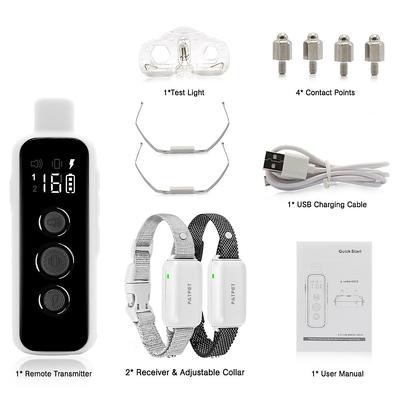 Show full view: PATPET P650 Anti-Bark & Remote Dog Training Collar, White, 2 count slide 8 of 10