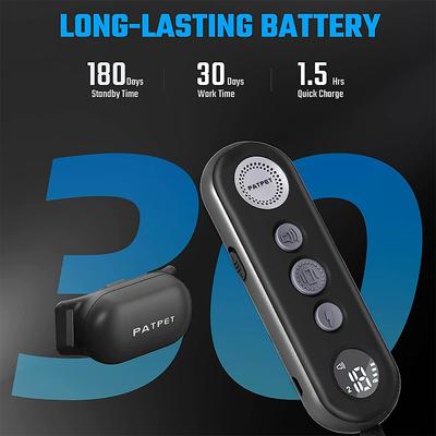 Show full view: PATPET P680 Lightweight Remote Dog Training Collar, Black, 1 count slide 8 of 10