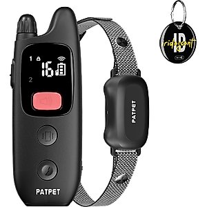 PATPET P682 Lightweight 1000-ft Remote Dog Training Collar, Black, Small