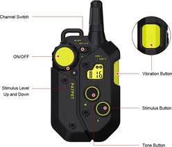 PATPET P910 Military Professional 3000-ft Remote Vibrating Dog Training Collar, Black slide 2 of 7