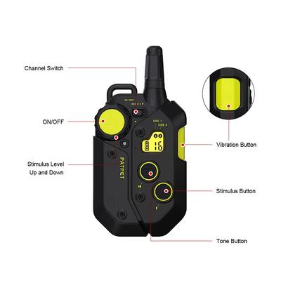 Show full view: PATPET P910 Military Professional 3000-ft Remote Vibrating Dog Training Collar, Black slide 3 of 10