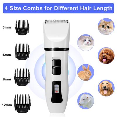 Show full view: PATPET P920 Low Noise Cordless Paws, Eyes, Ears & Face Grooming Trimmer Dog & Cat Clipper with Double Blades, White slide 4 of 9