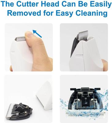 Show full view: PATPET P920 Low Noise Cordless Paws, Eyes, Ears & Face Grooming Trimmer Dog & Cat Clipper with Double Blades, White slide 7 of 9