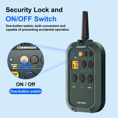 Show full view: PATPET P920 Outdoor Dedicated 1300M Remote Dog Training Collar slide 7 of 11